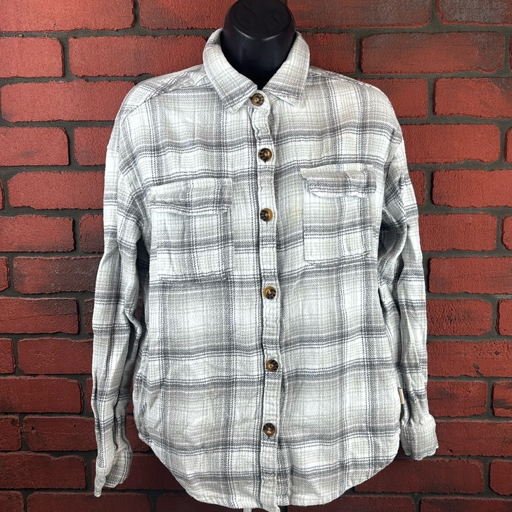 Hollister Shirt Womans‎ XS Boyfriend Fit Plaid Flannel - Picture 1 of 8